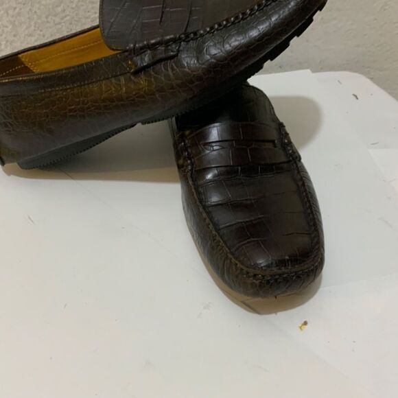 Cole Haan Driver Moccasin Loafers Mens Size 11.5 M Croc Embossed Leather main image 6